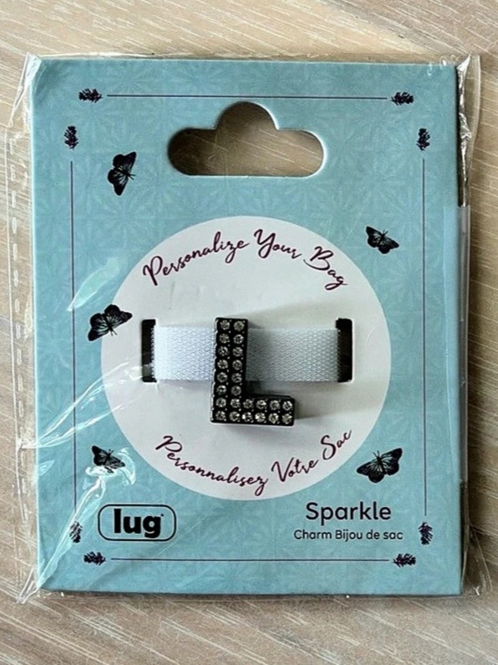 Lug Sparkle Charm - “L”